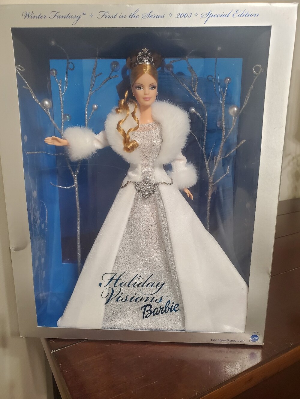 2003 Barbie Winter Fantasy Holiday Visions Doll - White & Silver Special Edition